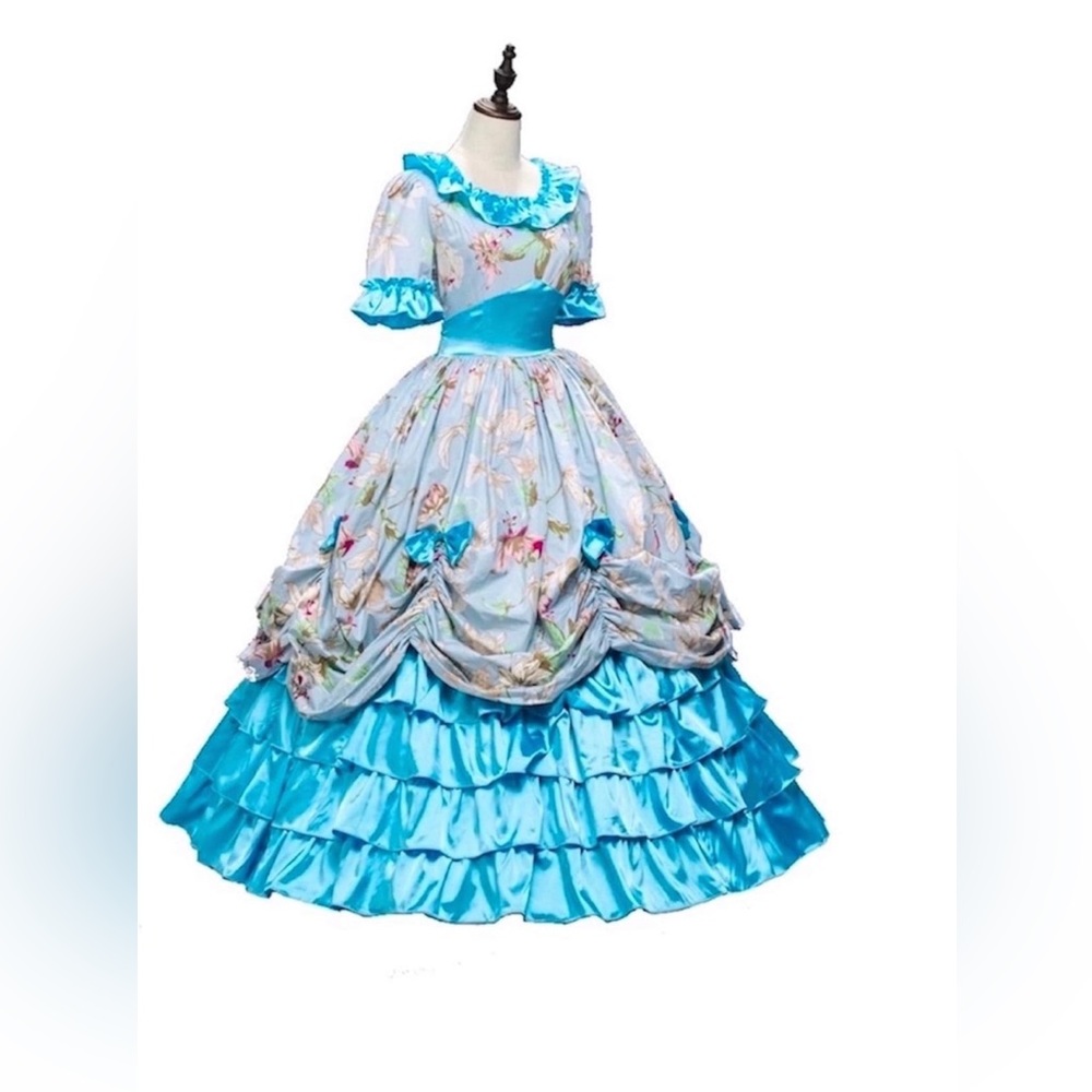 KEMAO Victorian Rococo Dress Maiden Costumes Renaissance Medieval Ball Gown